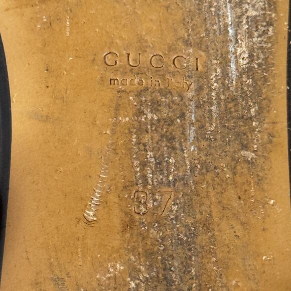 Gucci Horsebit Bee Princetown Fur Mules Loafers Black Size EU 37 US 7 - Picture 15 of 15